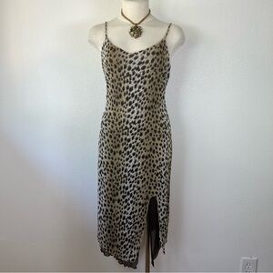 Leopard Print Spaghetti Strap Dress